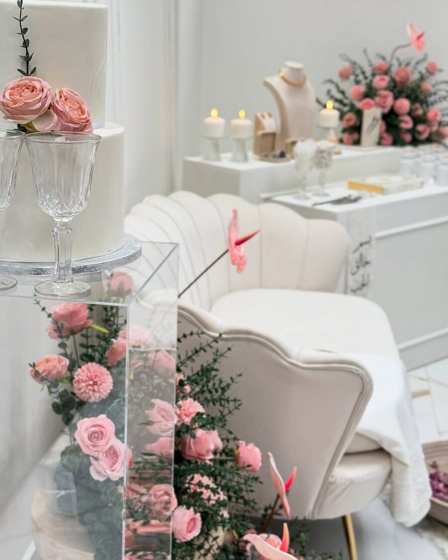 Celebration seating with florals
